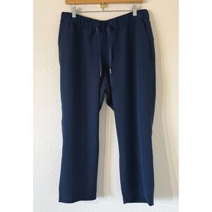 Lululemon Women's Navy Blue On The Fly Crop Drawstring Pants Size 12 Travel